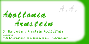 apollonia arnstein business card